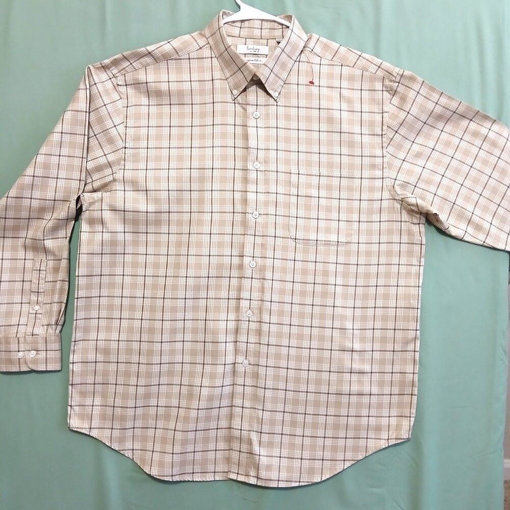 Turnbury Men's XL Dress Shirt European Fabric Long Sleeve Button Down EUC